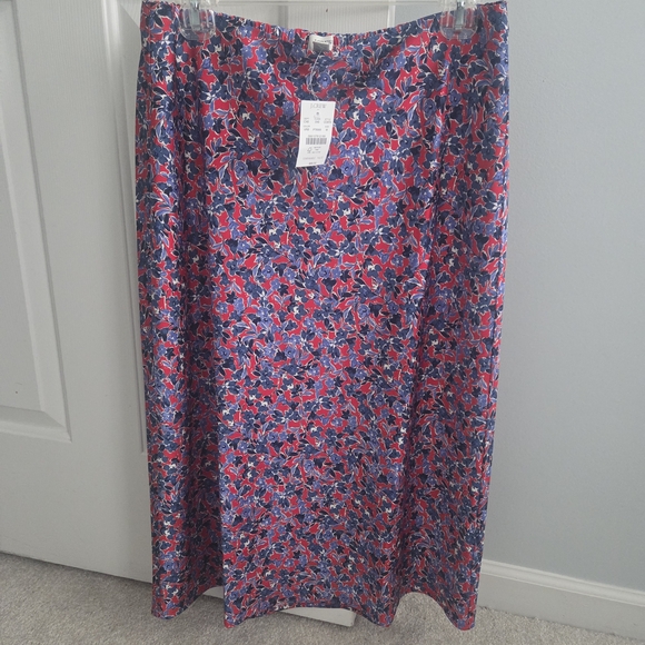 J. Crew Dresses & Skirts - J. Crew Red and Blue Floral Maxi Skirt